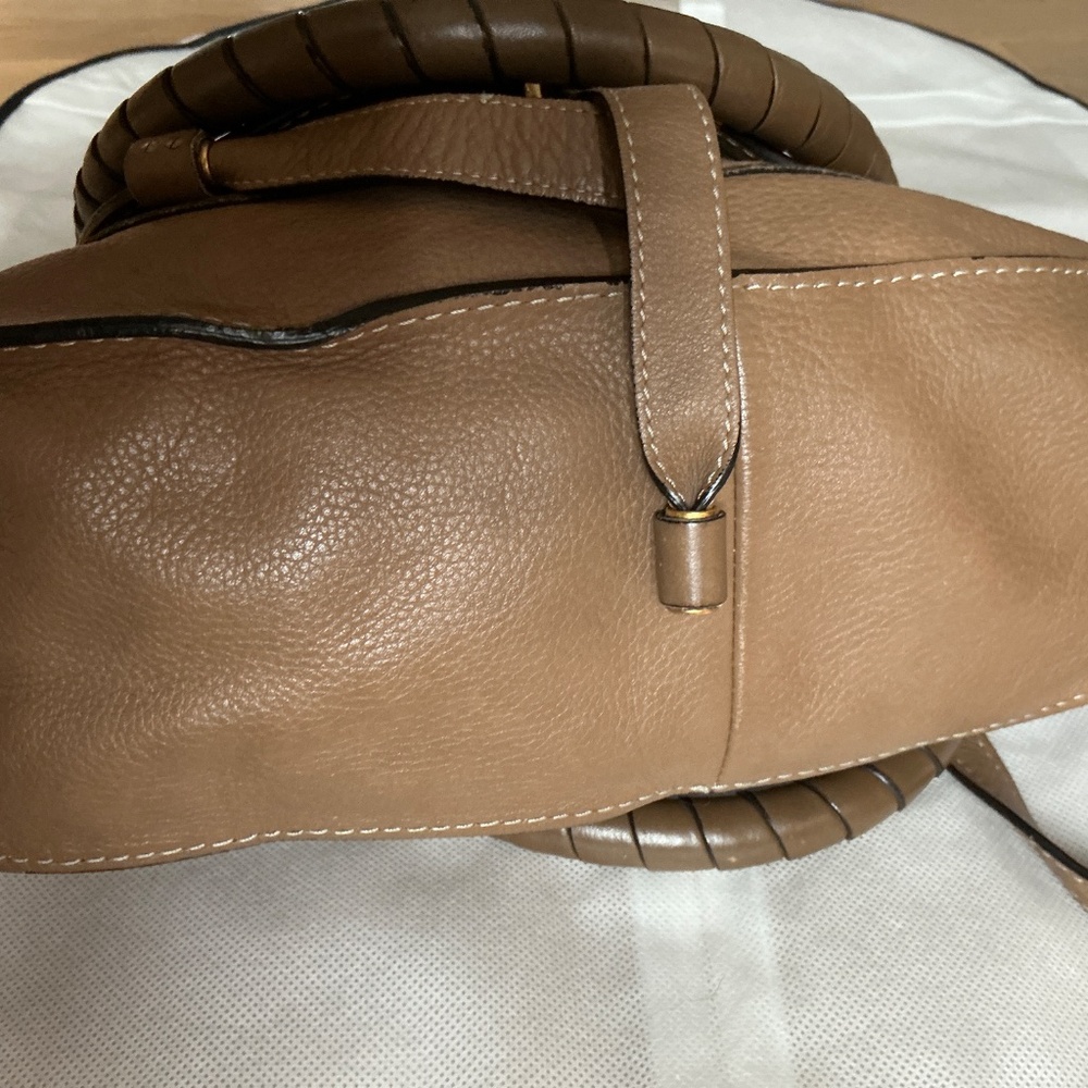Chloe Marcie Large Bag Grained Calfskin Dark Khaki - Picture 5 of 6